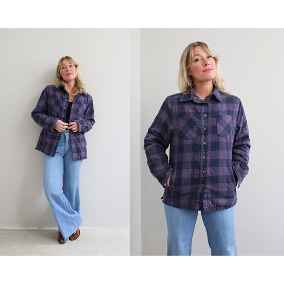 1990's Vintage Stillwater Supply Co Quilted Shacket Womens Small Medium SM MD LG